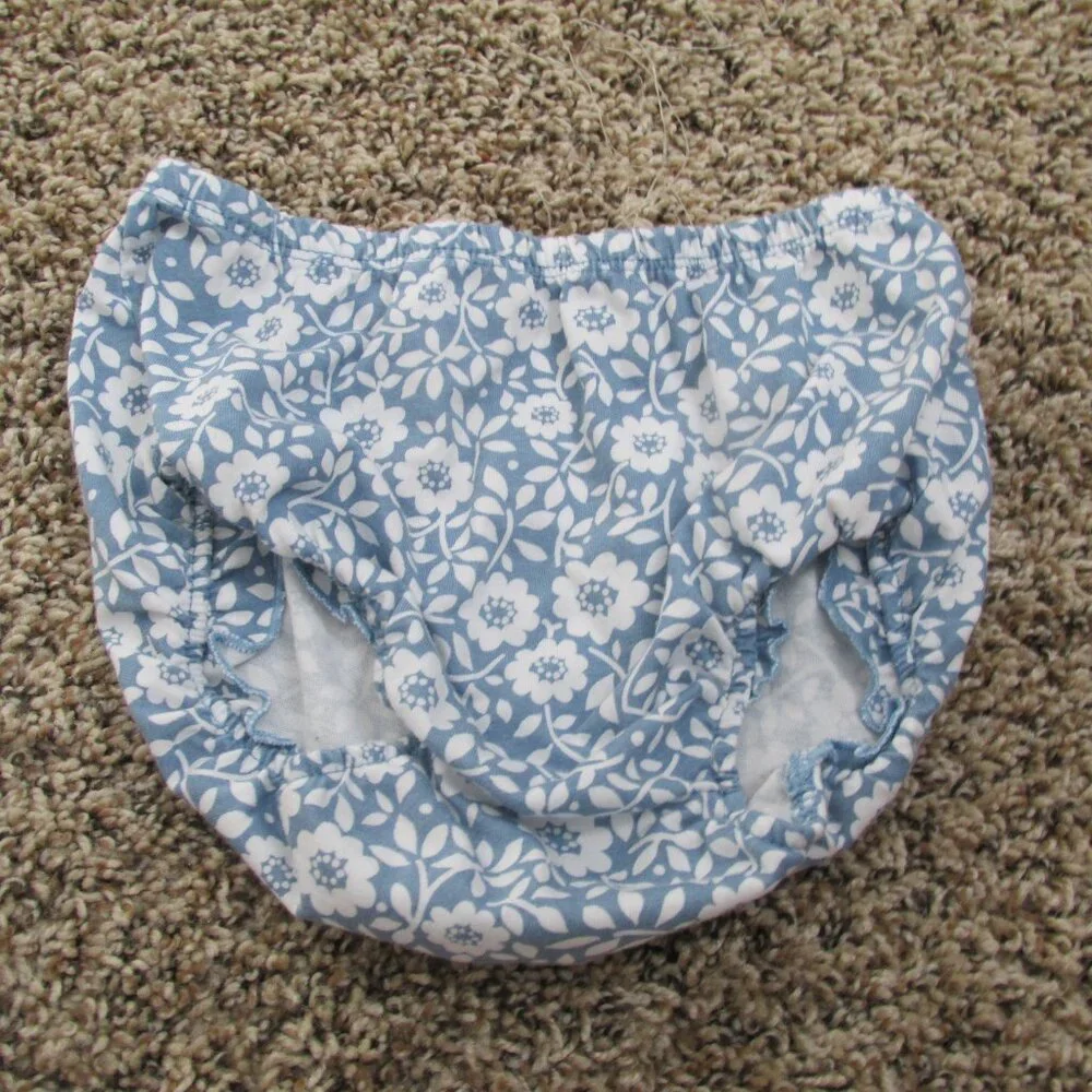 Carters 2 Pc Sleeveless Shirt Bloomer Outfit Girls 24M Blue Floral‎ Pullover